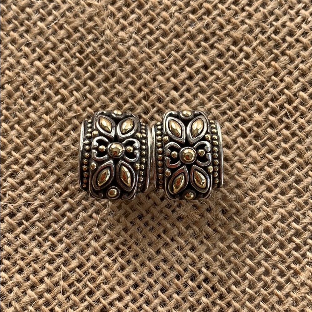 John Hardy Vintage silver and 18k gold clip on